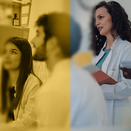 Two scientists in a lab working to develop antibody-based therapies to address evolving viral threats